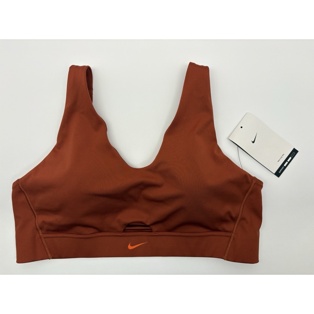 Nike Indy Plunge Cutout Medium Support Sports Bra Dri Fit Womens Size XL NWT